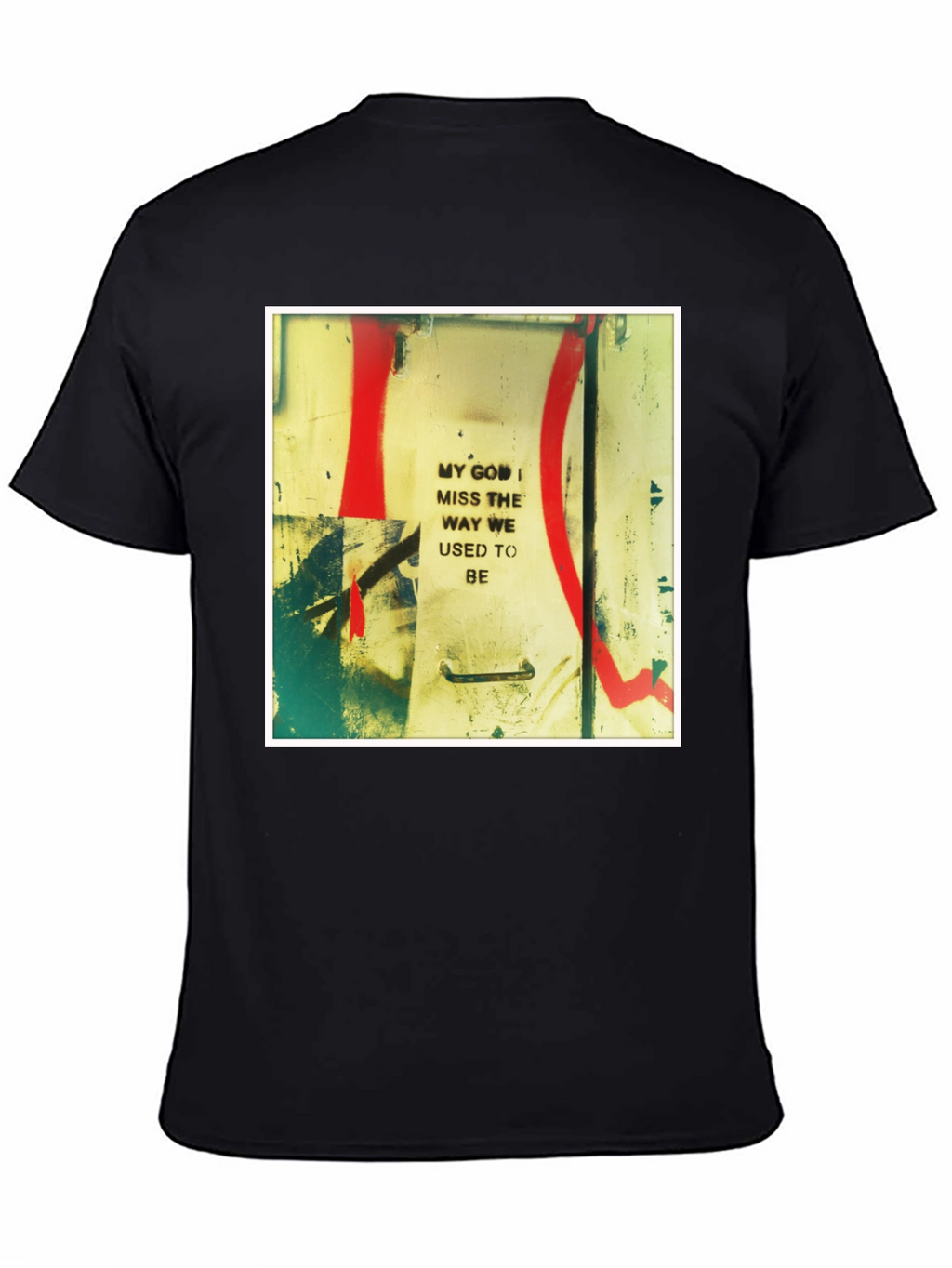 Artistic Graphic Print Crew Neck Tee