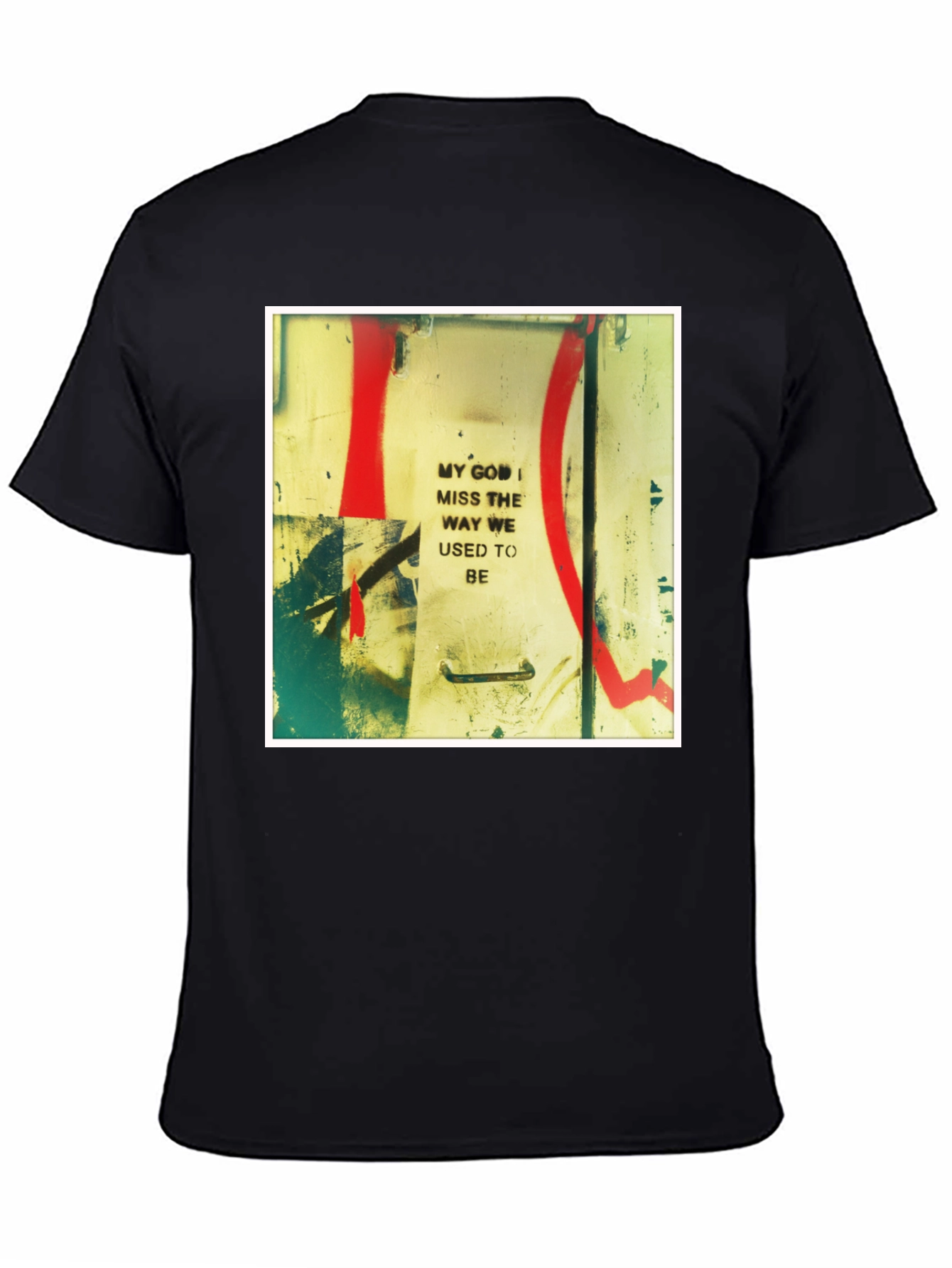 Artistic Graphic Print Crew Neck Tee