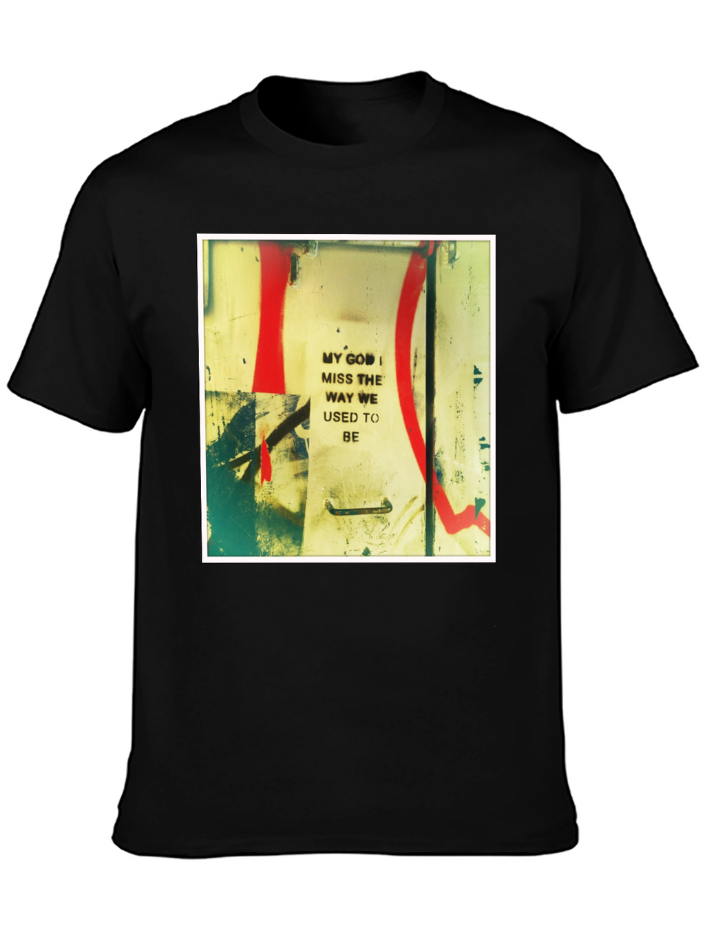 Artistic Graphic Print Crew Neck Tee