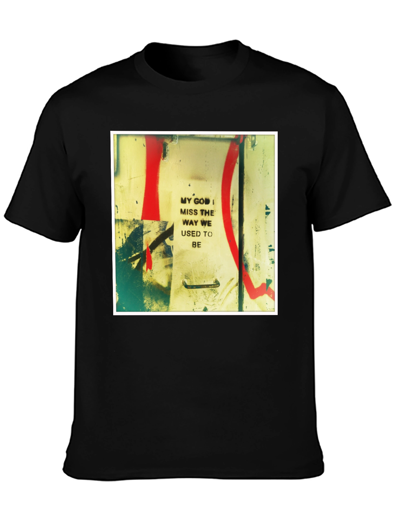 Artistic Graphic Print Crew Neck Tee