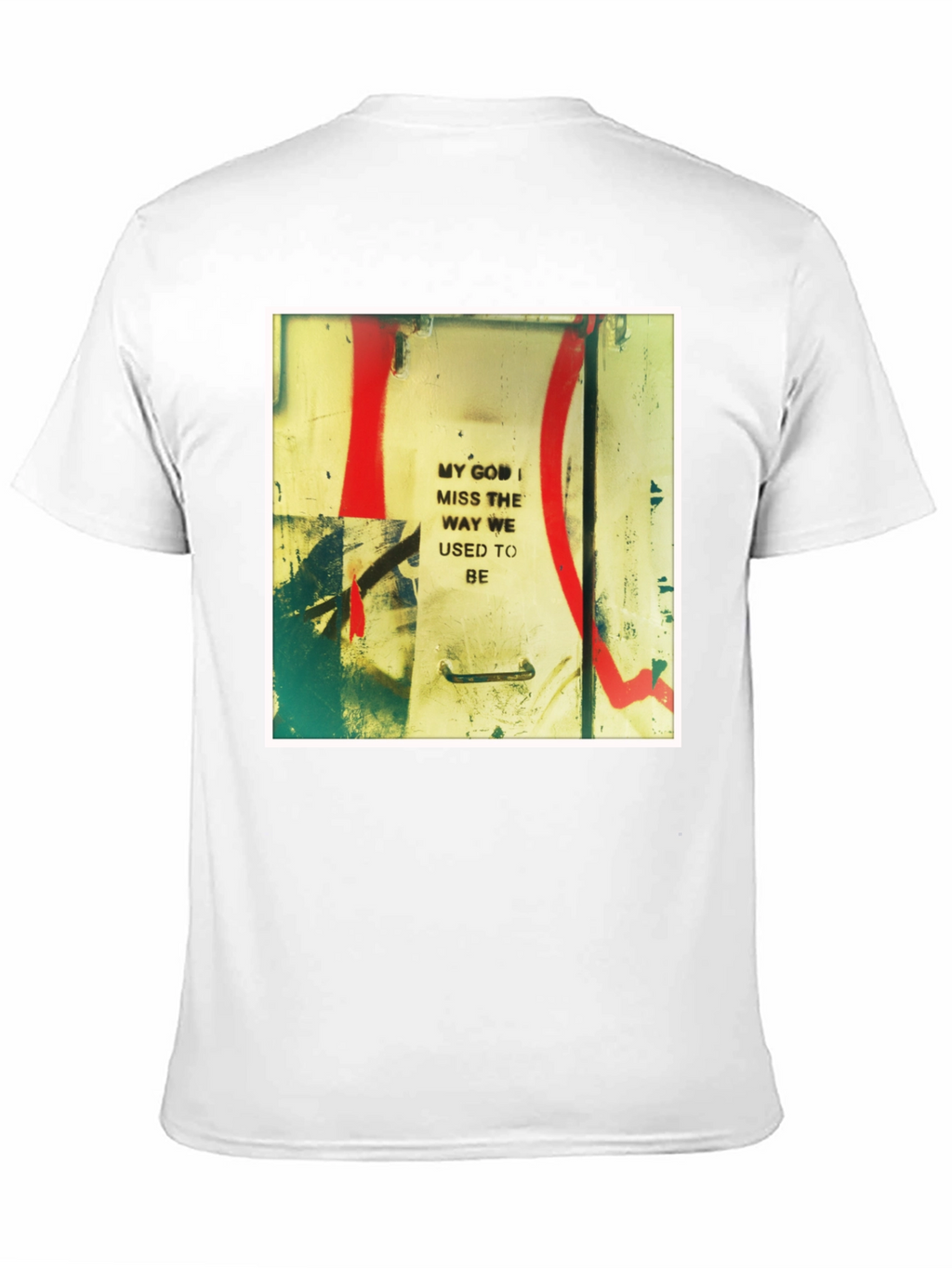 Artistic Graphic Print Crew Neck Tee