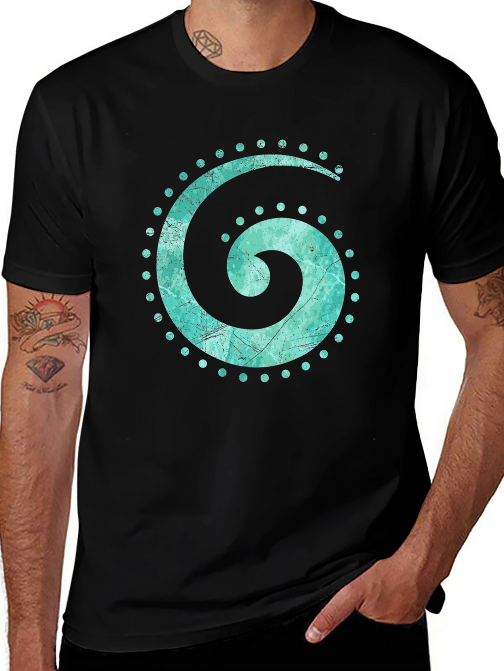 Spiral Graphic Tee - Unique Design