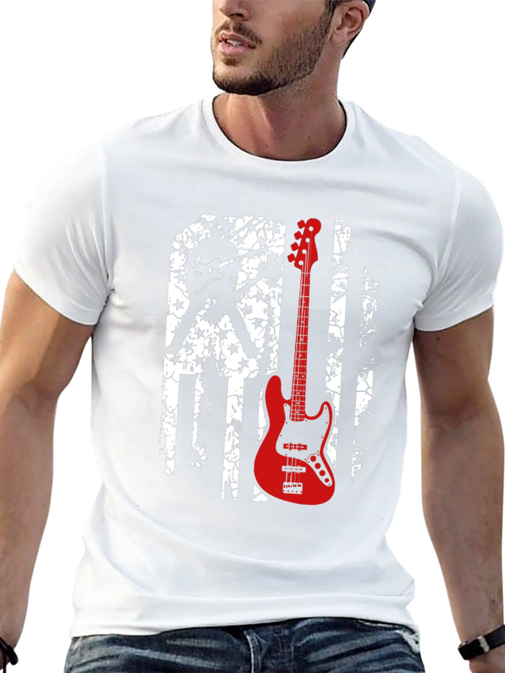 Guitarist American Flag T-Shirt