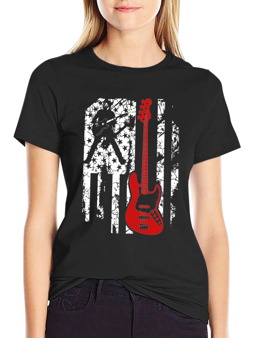 Guitarist American Flag T-Shirt