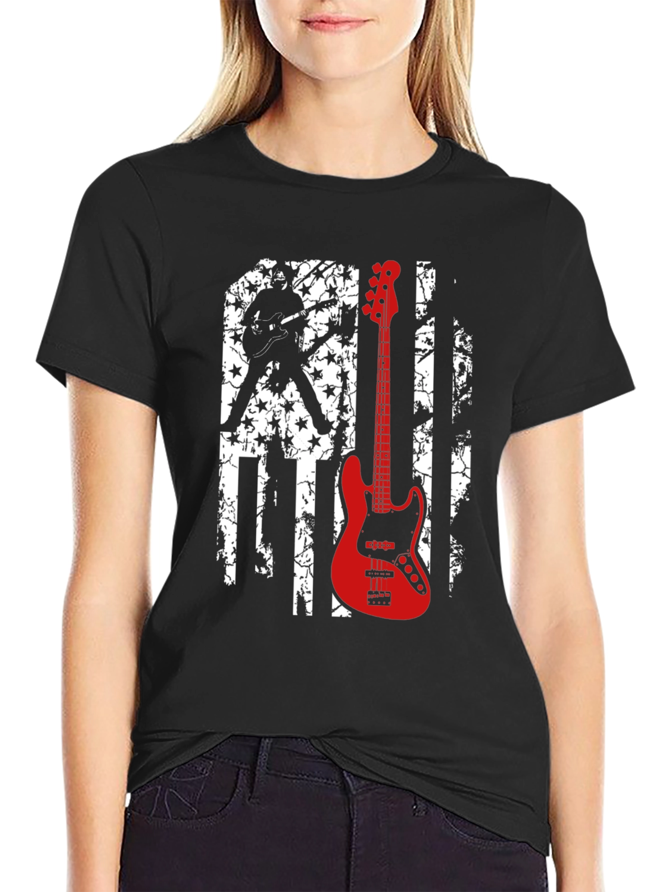 Guitarist American Flag T-Shirt