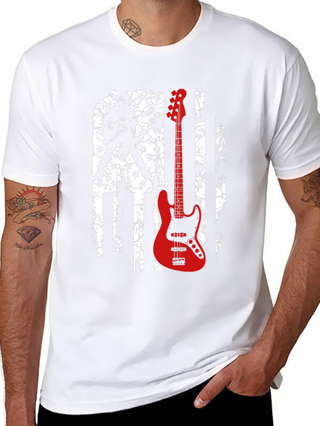 Guitarist American Flag T-Shirt