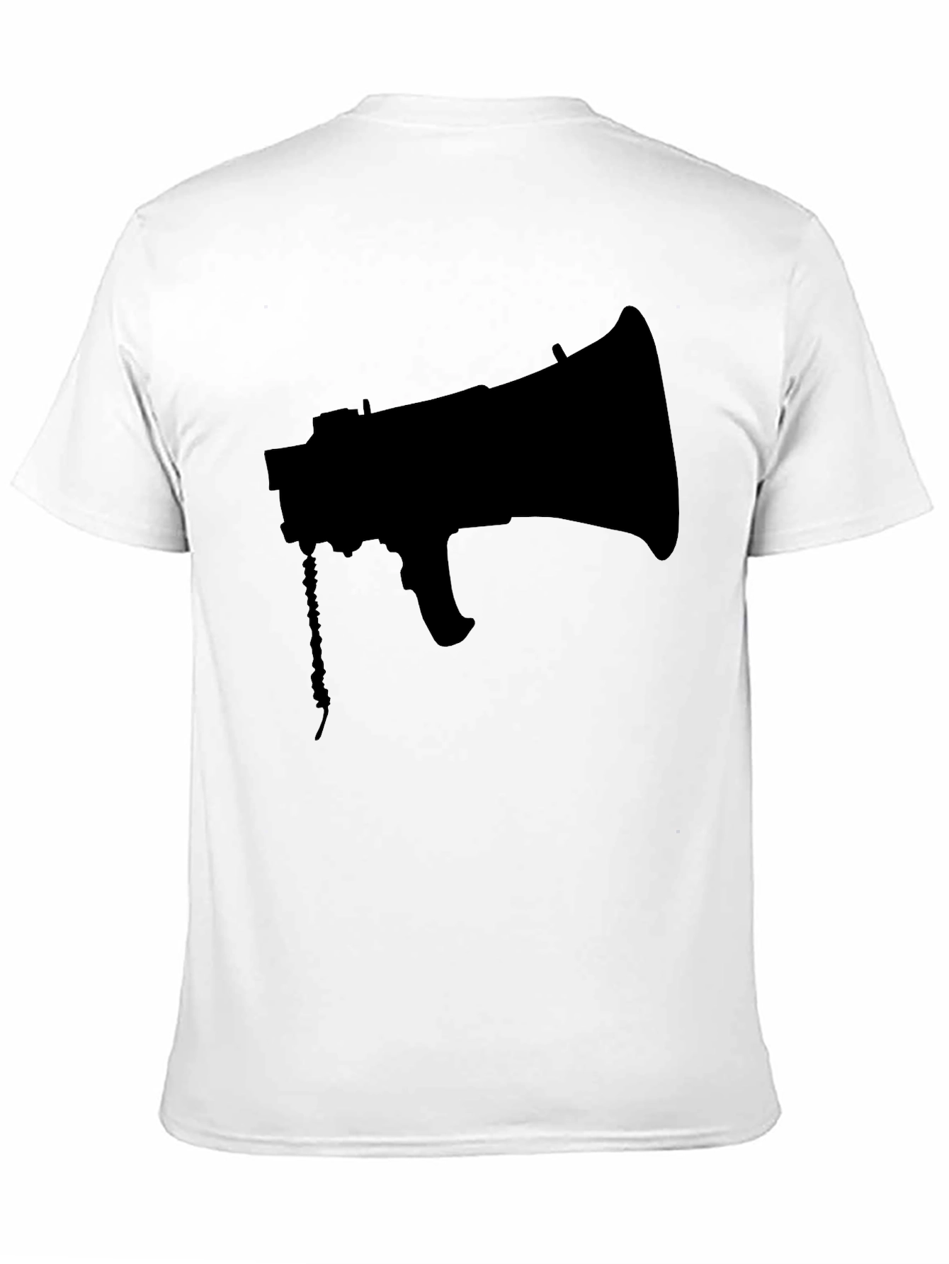 Black Megaphone Graphic Tee - Stylish Mens T-Shirt