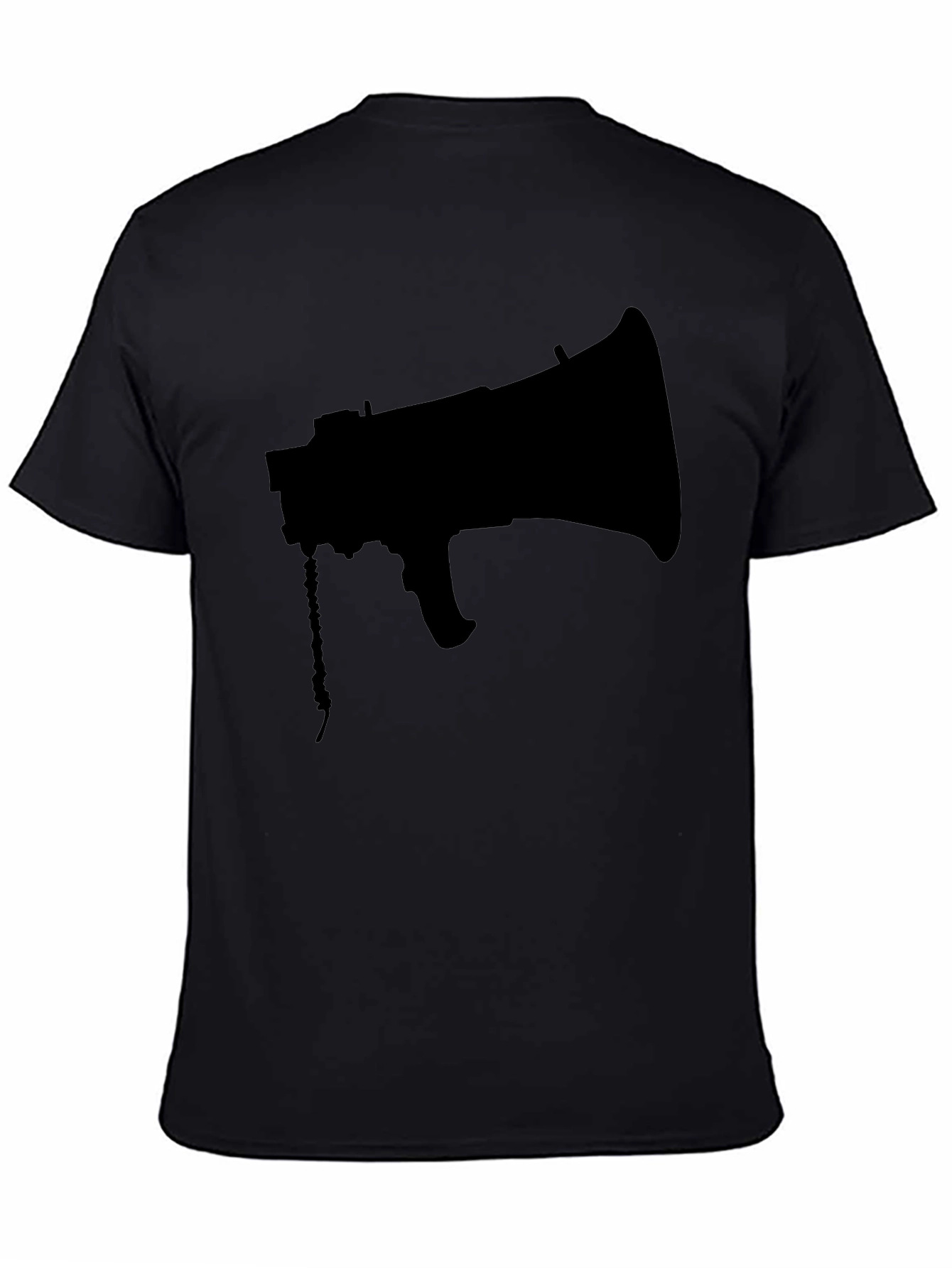 Black Megaphone Graphic Tee - Stylish Mens T-Shirt