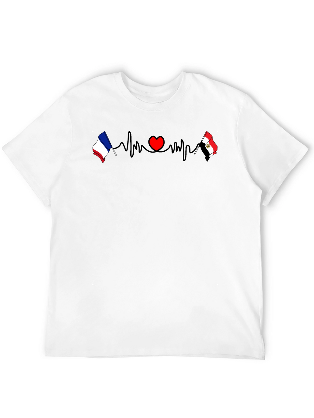 Heartbeat France Egypt T-Shirt - Black
