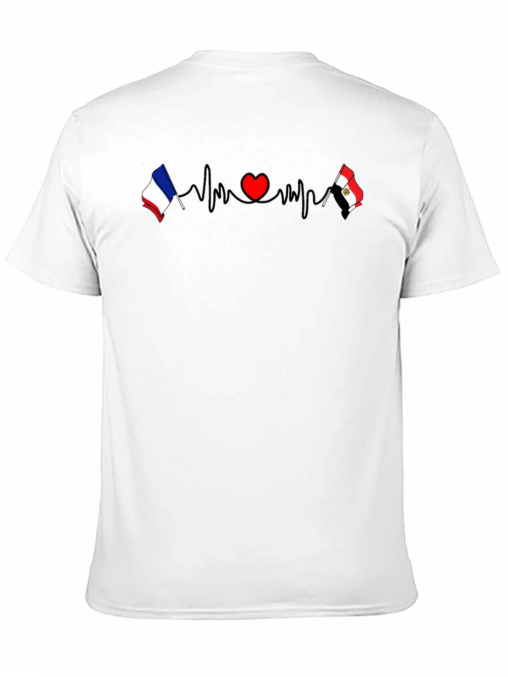 Heartbeat France Egypt T-Shirt - Black