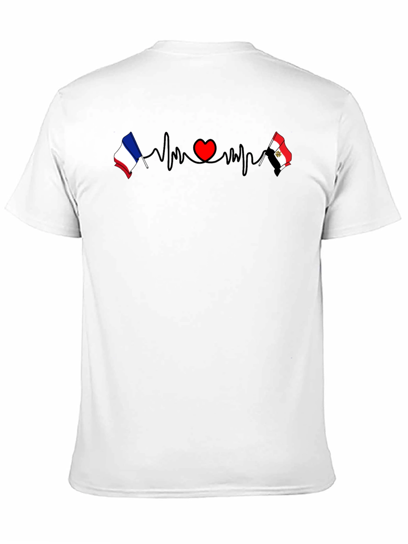 Heartbeat France Egypt T-Shirt - Black