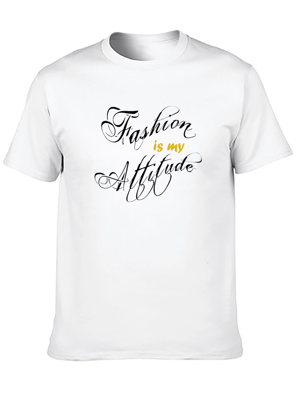 Fashion Attitude Graphic Tee - Stylish Black T-Shirt