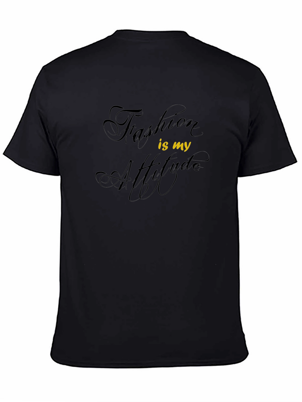 Fashion Attitude Graphic Tee - Stylish Black T-Shirt