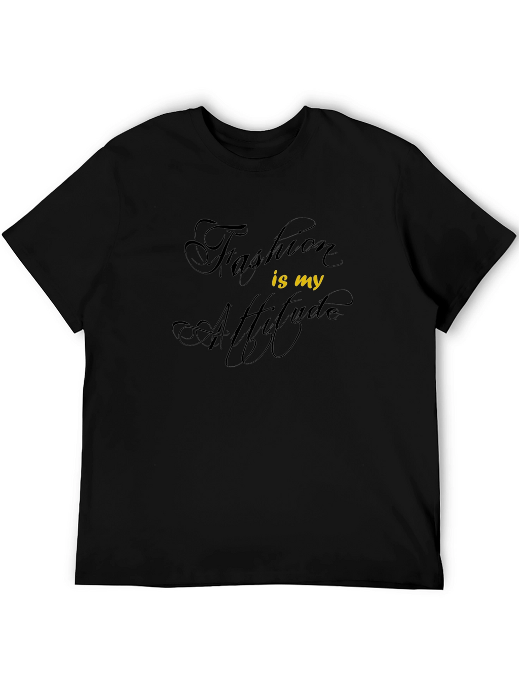 Fashion Attitude Graphic Tee - Stylish Black T-Shirt