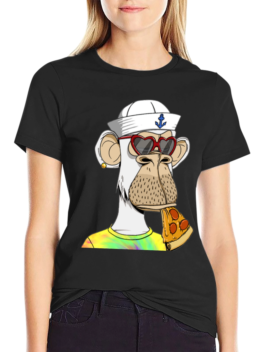 Ape NFT Pizza T-Shirt: Funky Graphic Tee