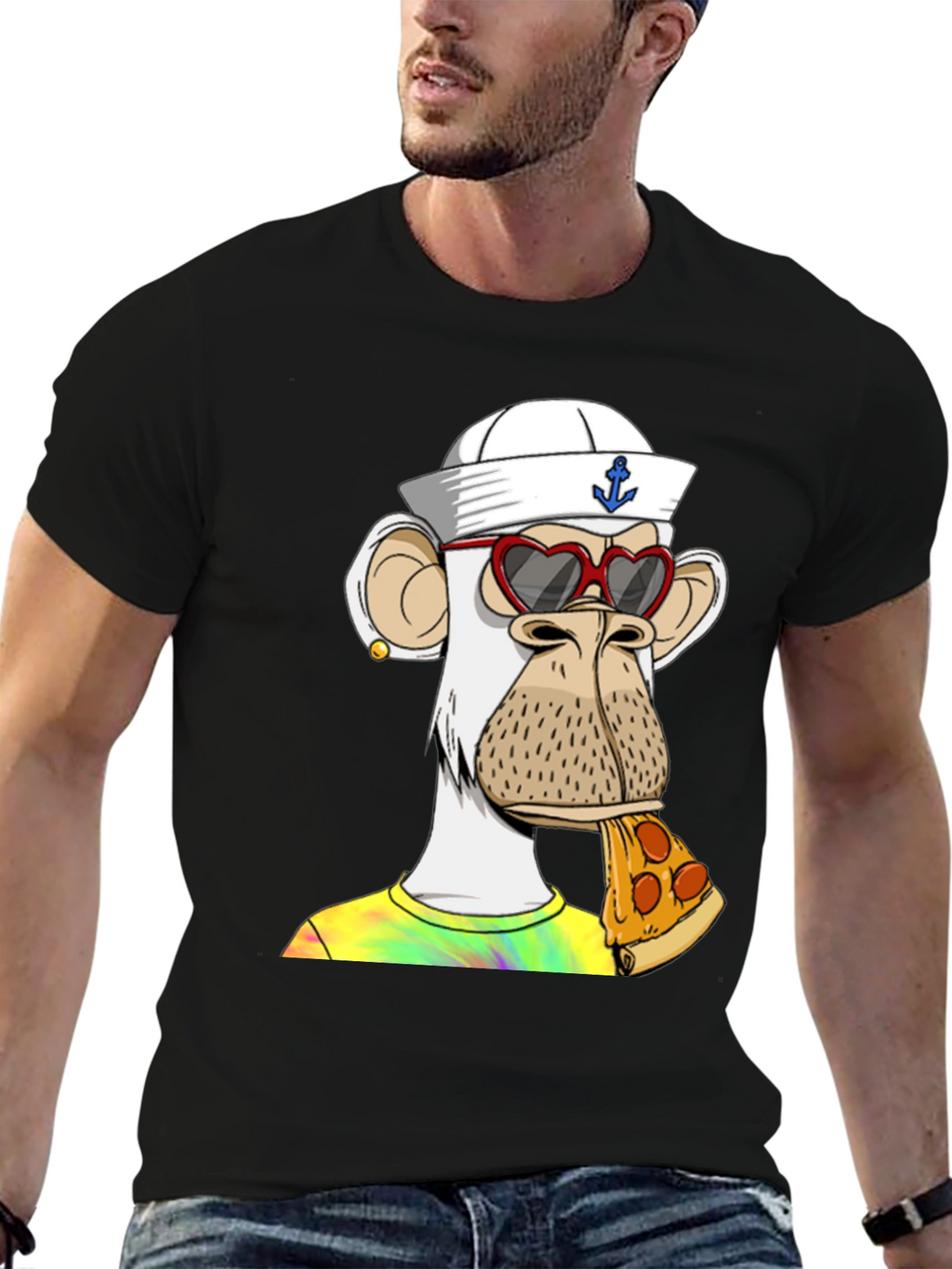 Ape NFT Pizza T-Shirt: Funky Graphic Tee