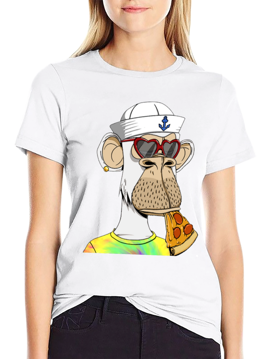 Ape NFT Pizza T-Shirt: Funky Graphic Tee