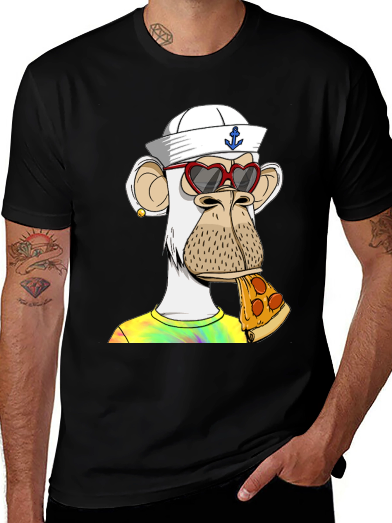 Ape NFT Pizza T-Shirt: Funky Graphic Tee