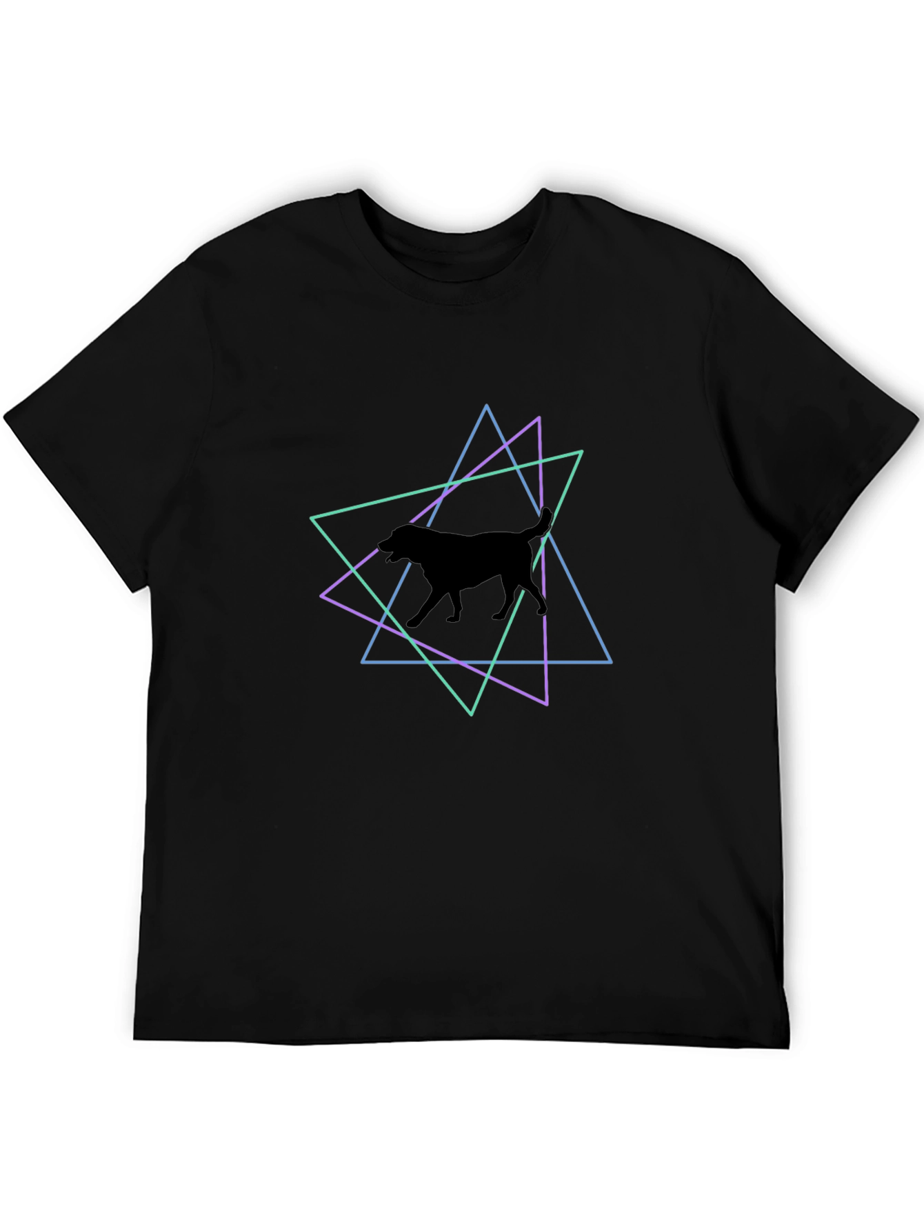 Geometric Dog Graphic T-Shirt