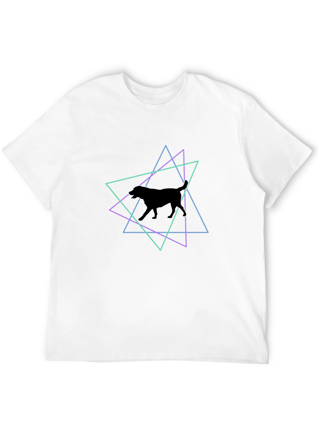 Geometric Dog Graphic T-Shirt