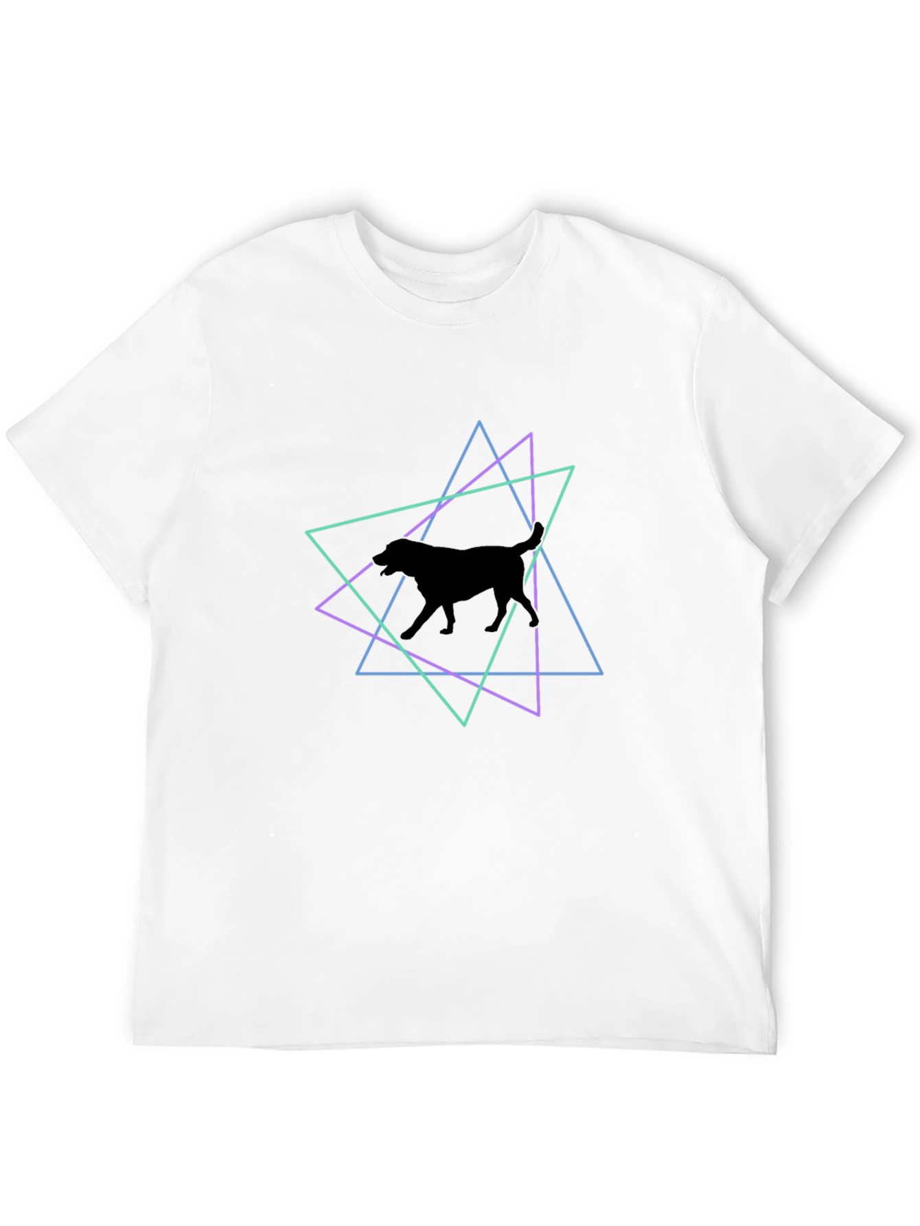 Geometric Dog Graphic T-Shirt