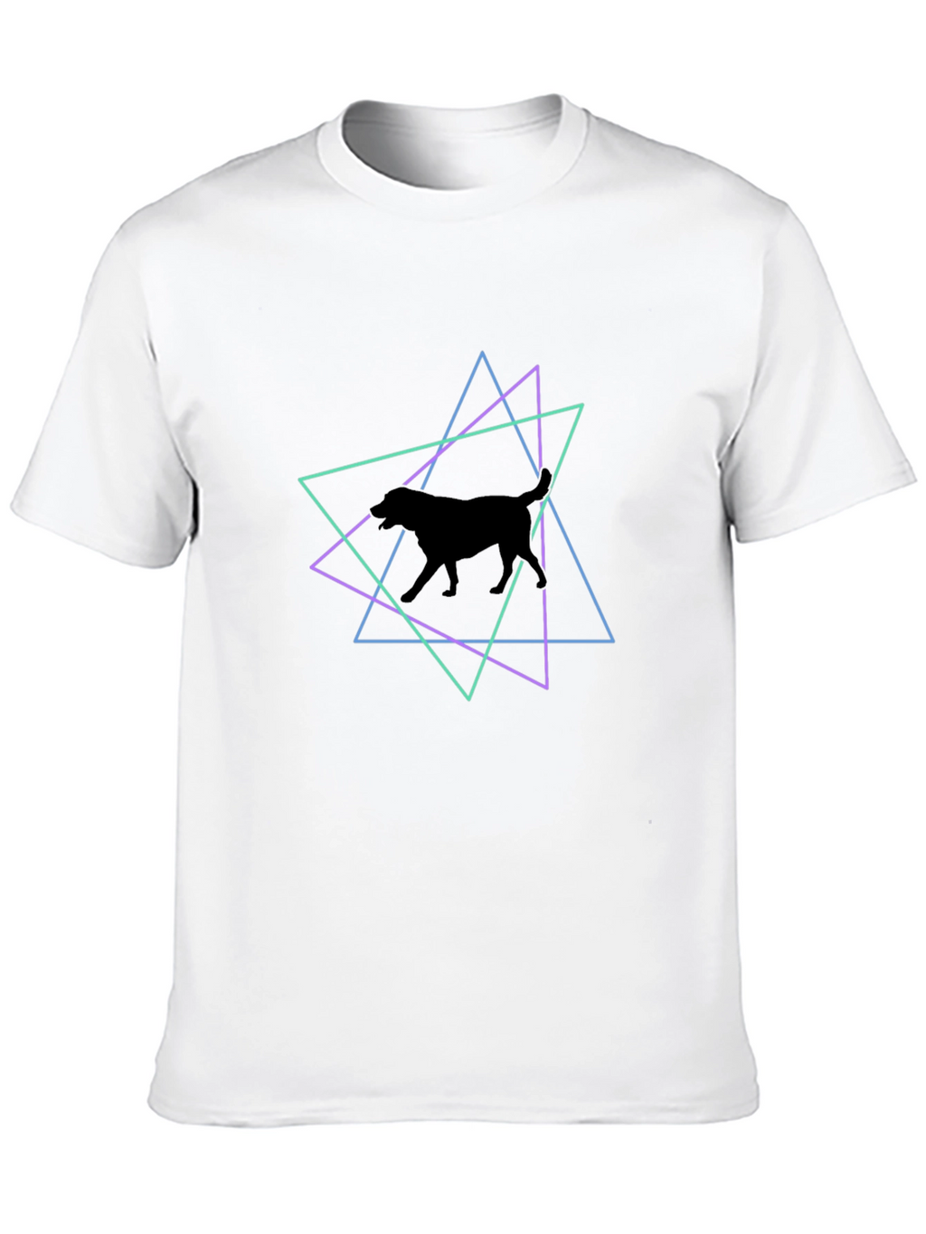 Geometric Dog Graphic T-Shirt