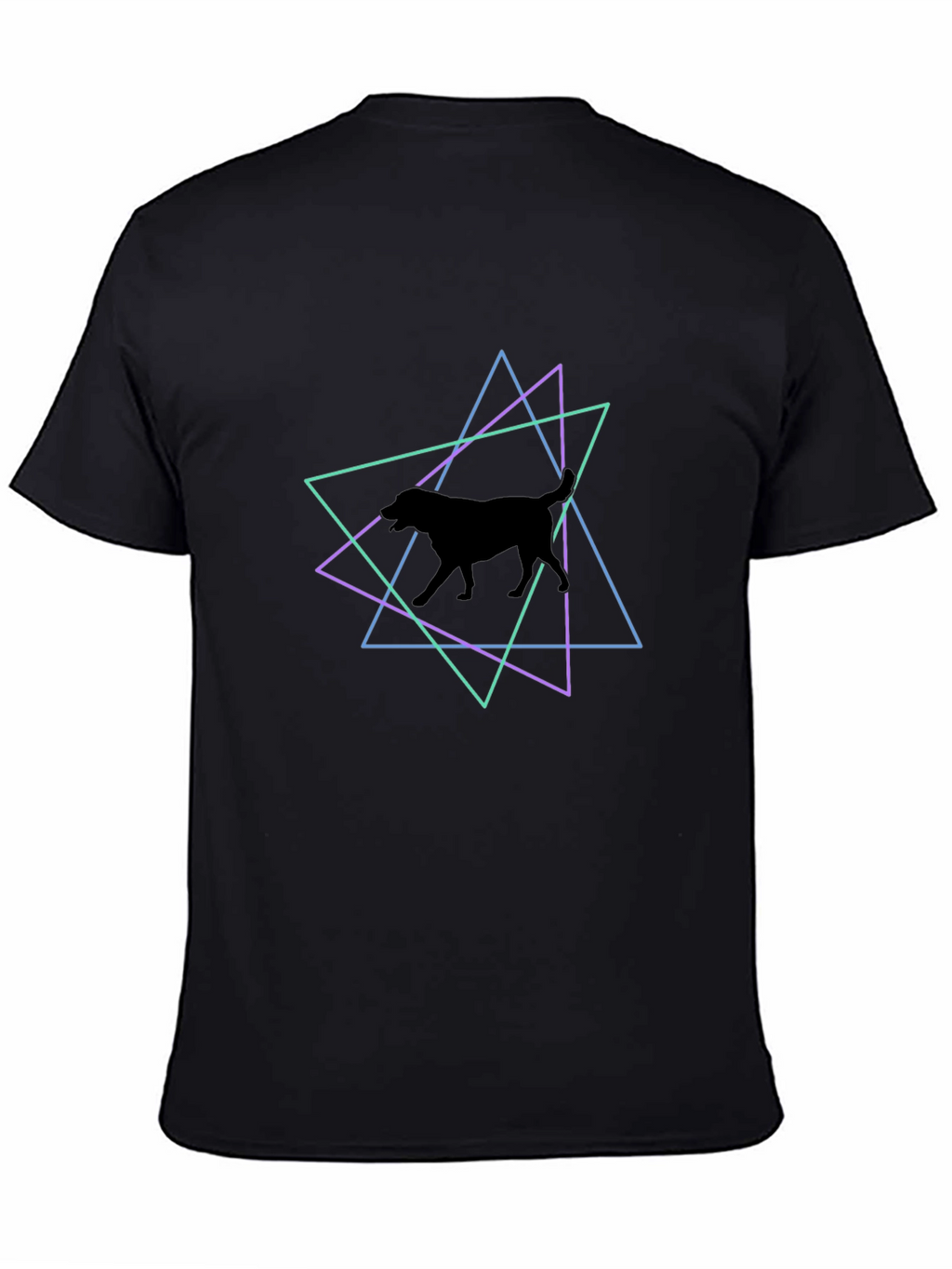 Geometric Dog Graphic T-Shirt