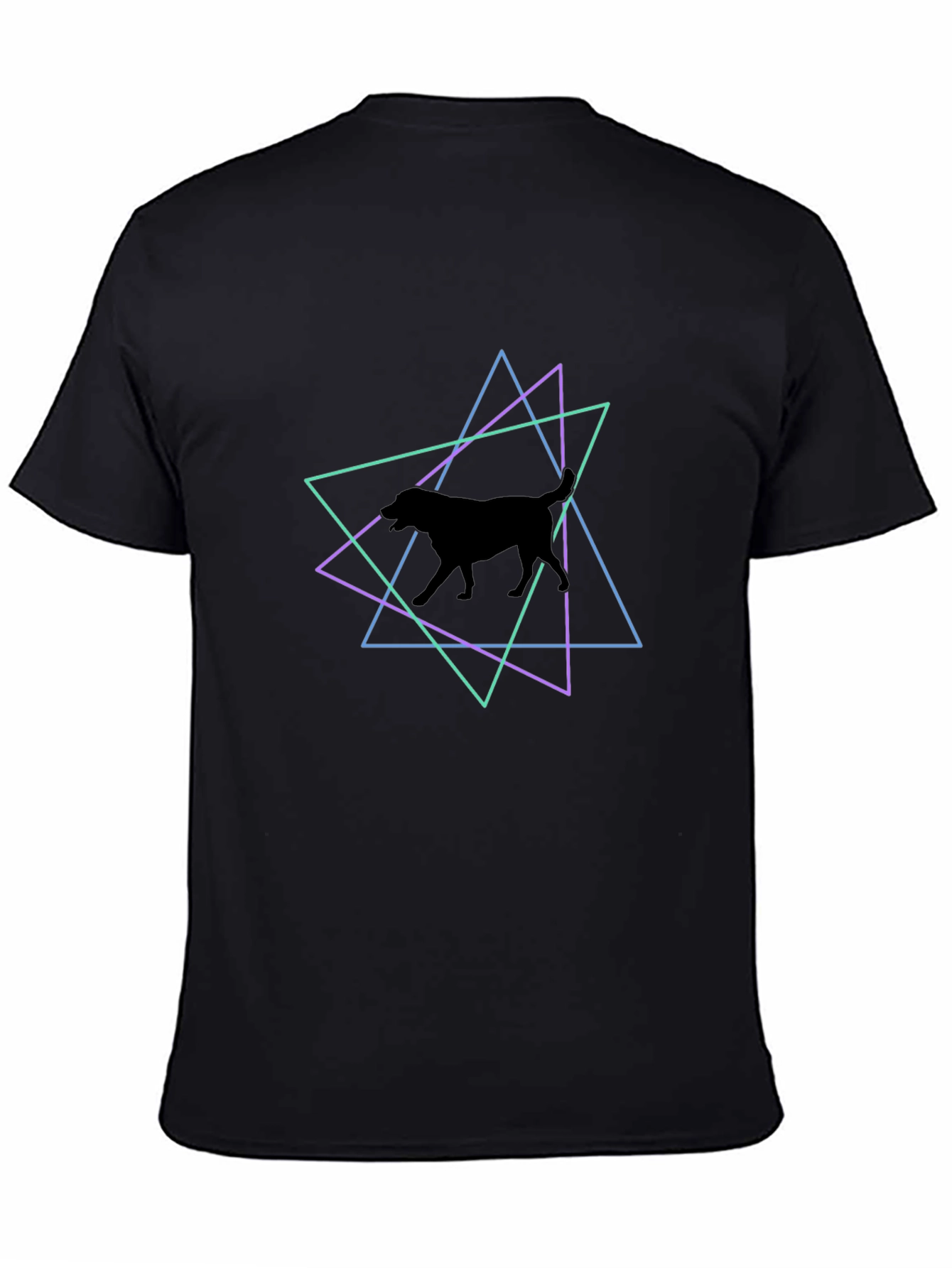 Geometric Dog Graphic T-Shirt