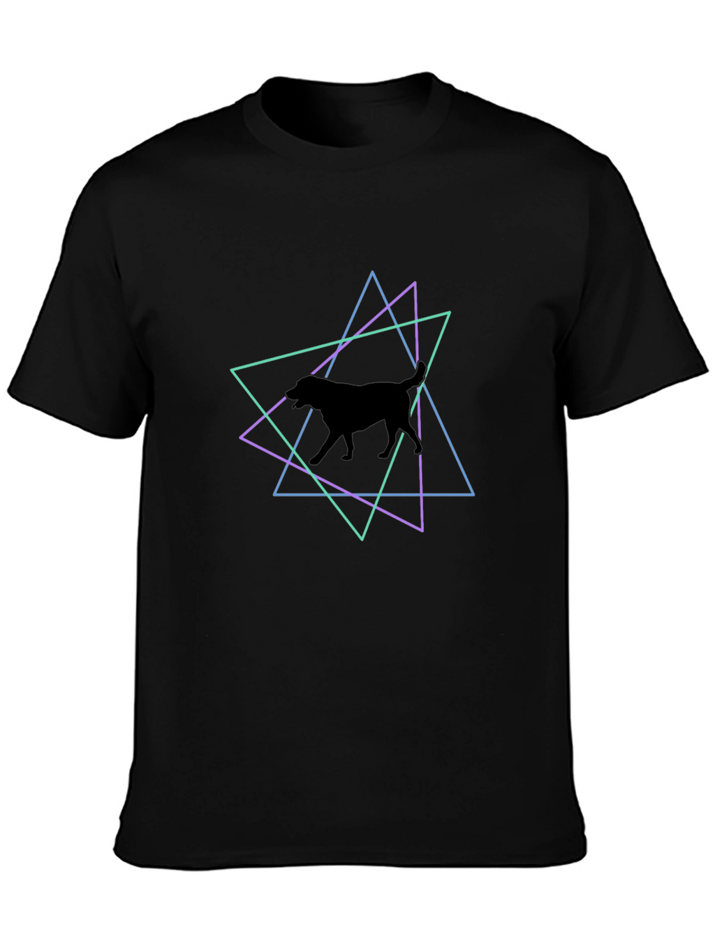 Geometric Dog Graphic T-Shirt