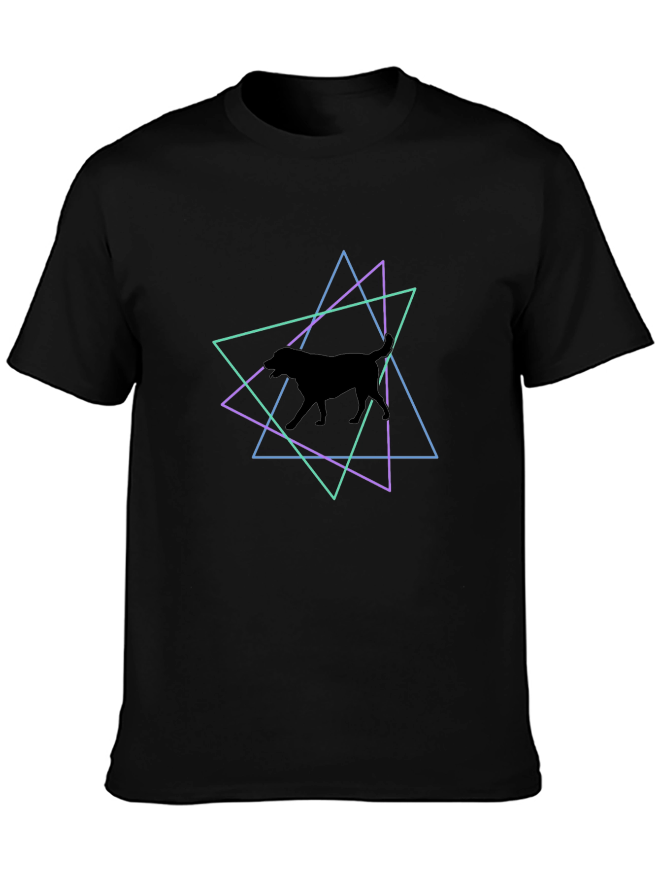 Geometric Dog Graphic T-Shirt