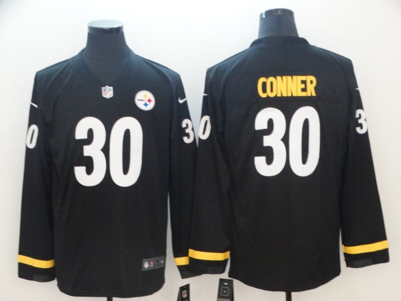 Men's Pittsburgh Steelers James Conner #30 Black Authentic Game Jerseys