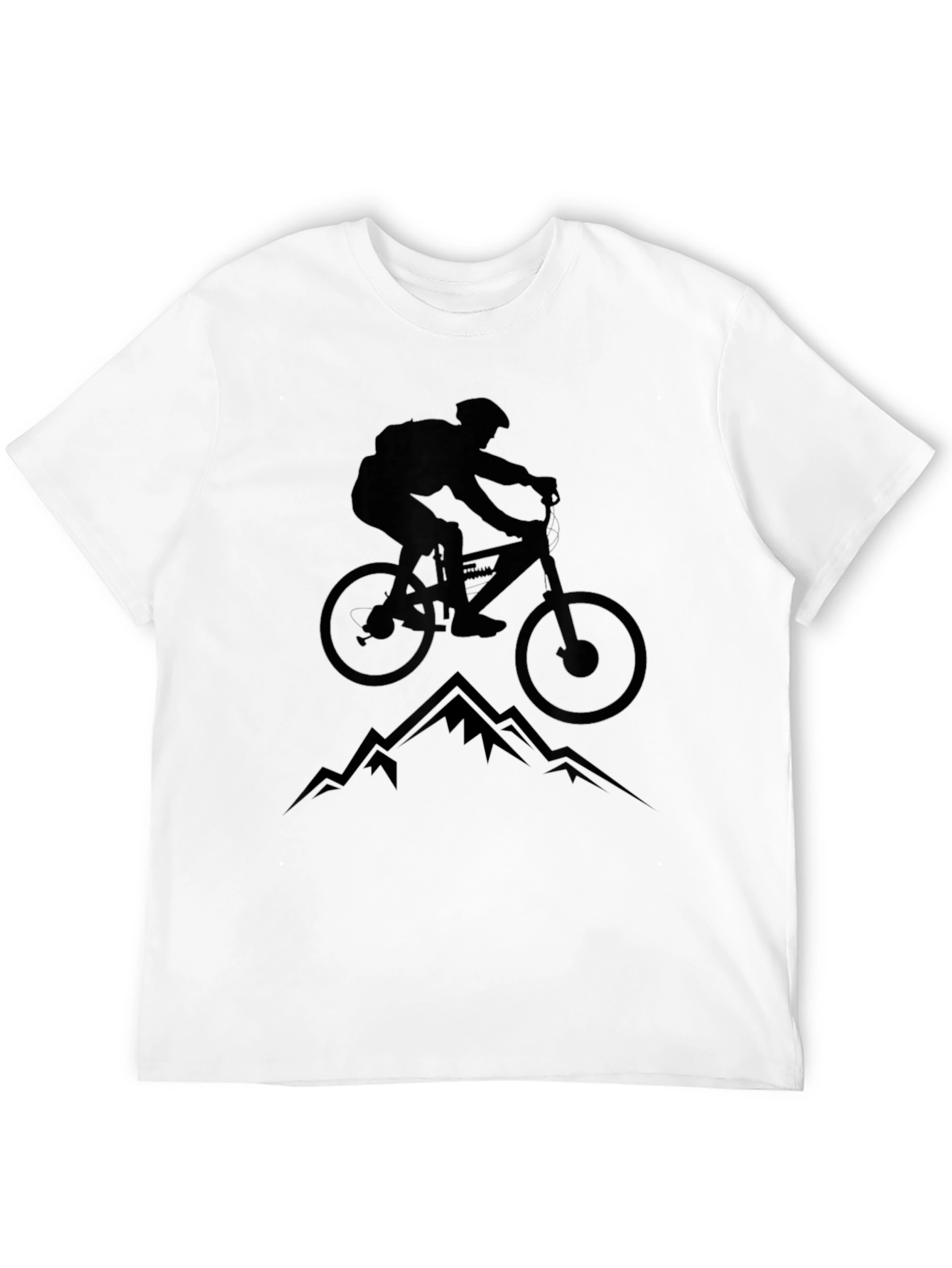 Mountain Biking Graphic Tee - Black