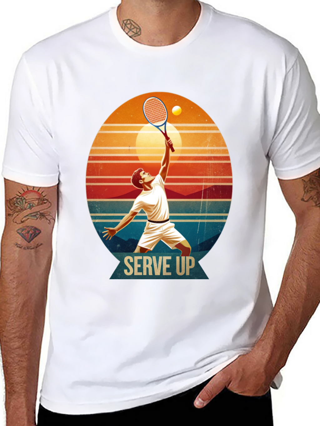 Serve Up Tennis Graphic T-Shirt