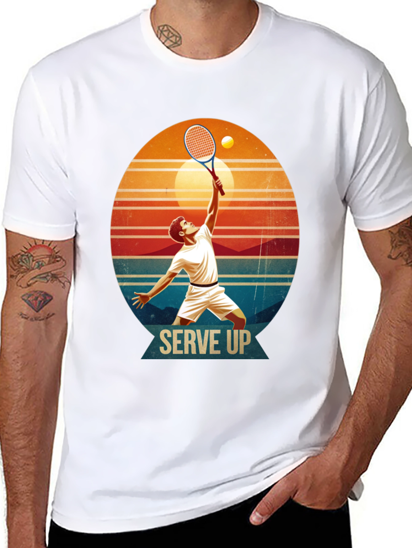 Serve Up Tennis Graphic T-Shirt