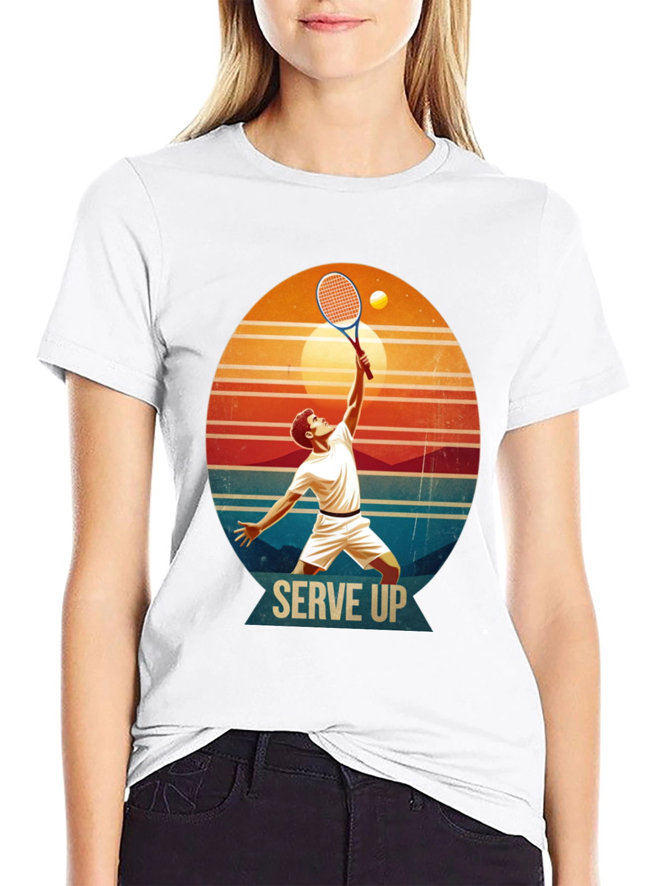 Serve Up Tennis Graphic T-Shirt