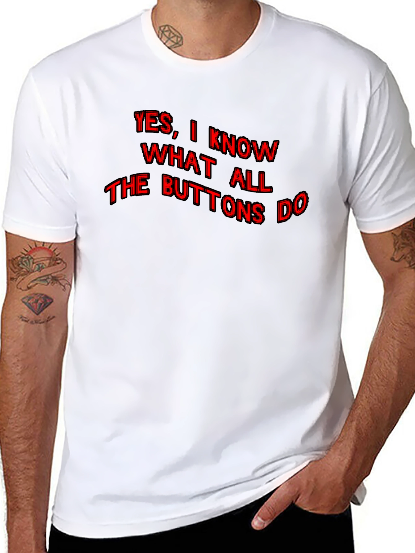 Funny Yes I Know What All the Buttons Do Graphic T-Shirt