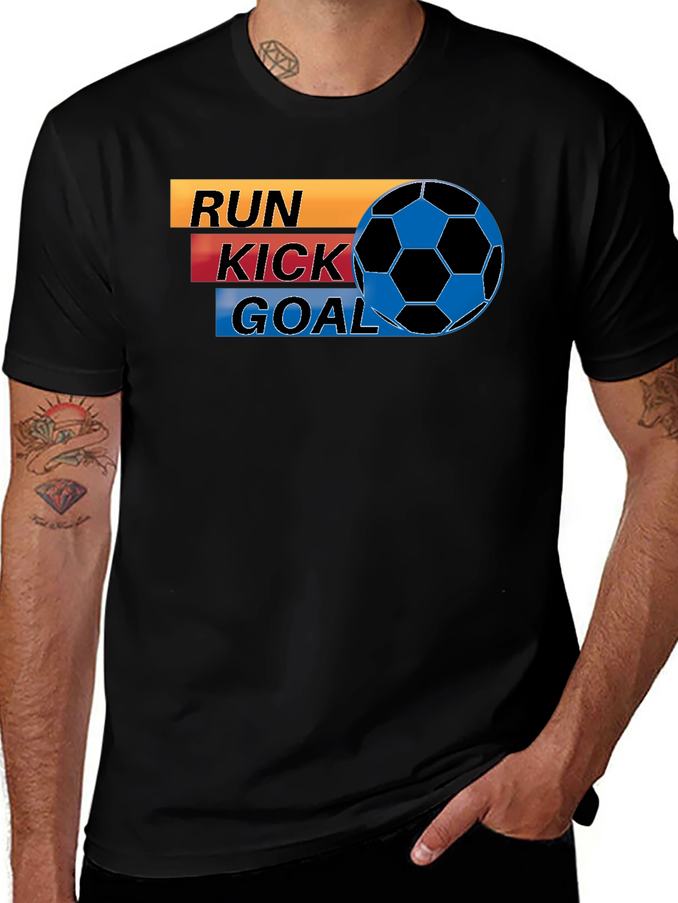 Run Kick Goal Soccer T-Shirt