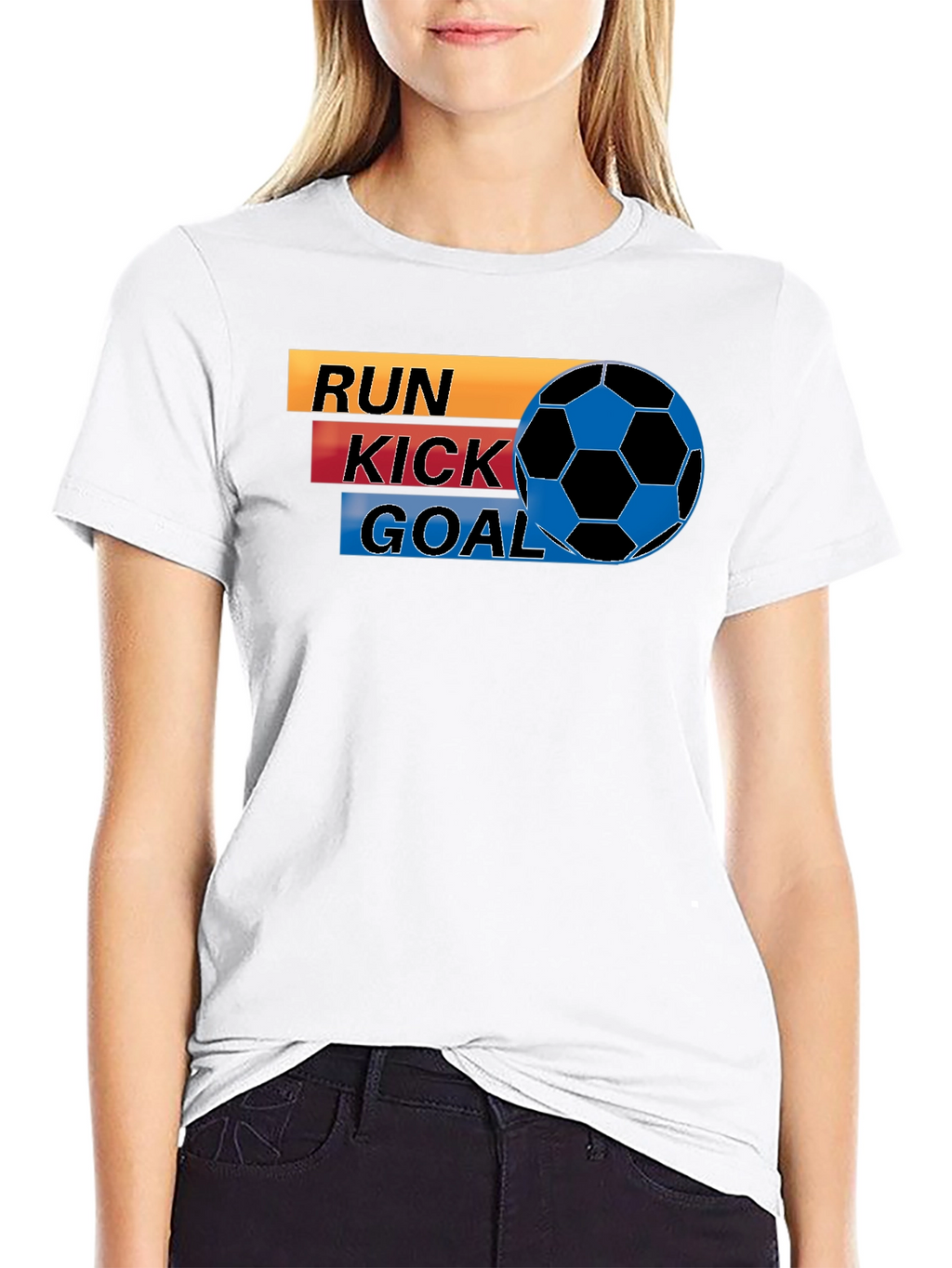 Run Kick Goal Soccer T-Shirt