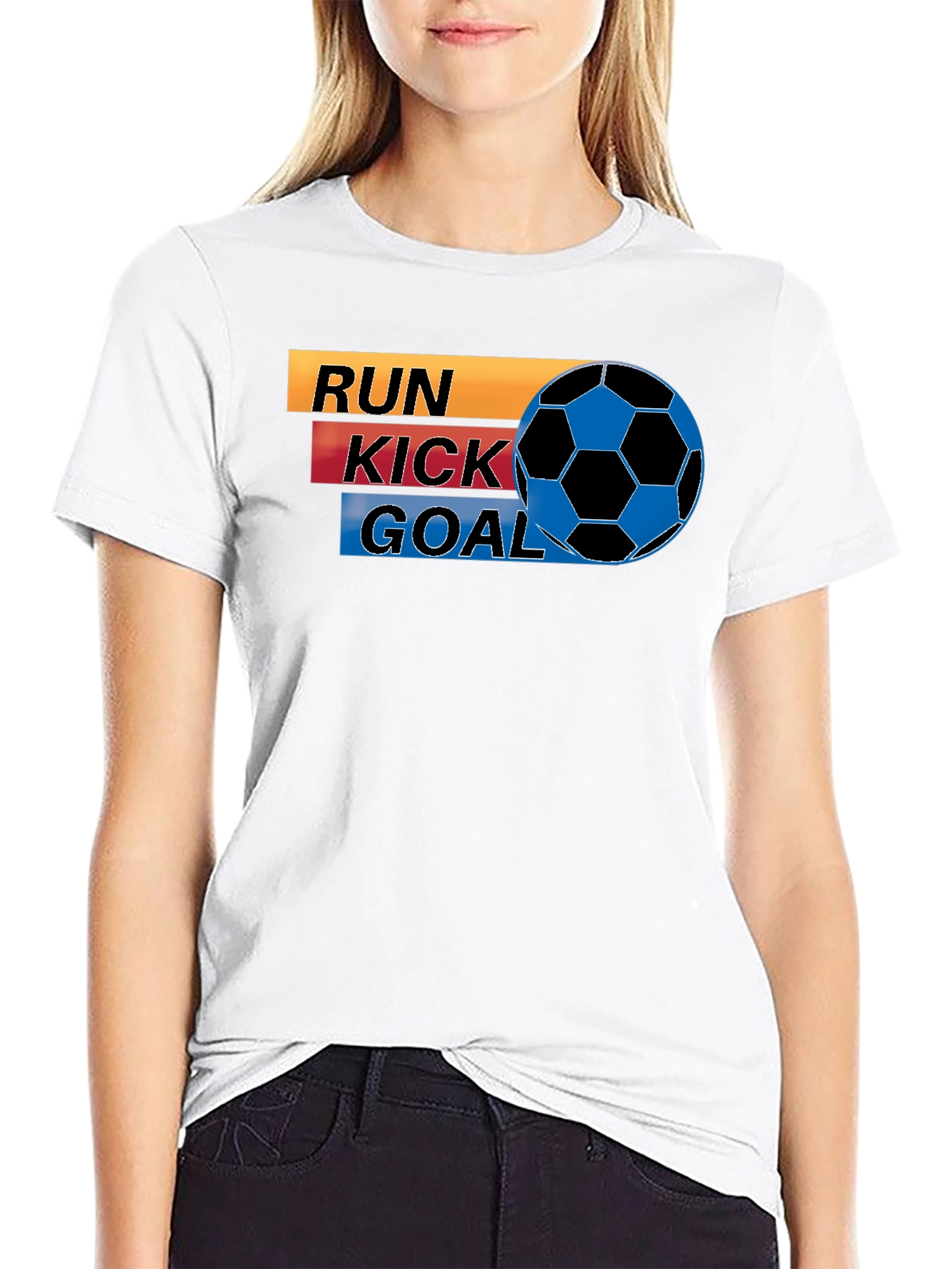 Run Kick Goal Soccer T-Shirt