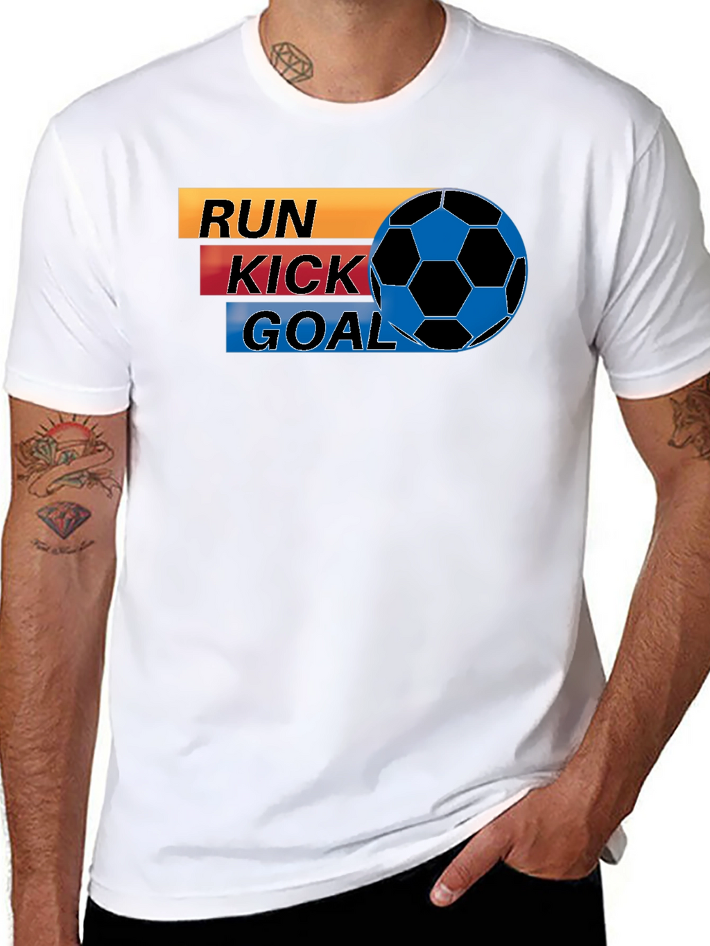 Run Kick Goal Soccer T-Shirt
