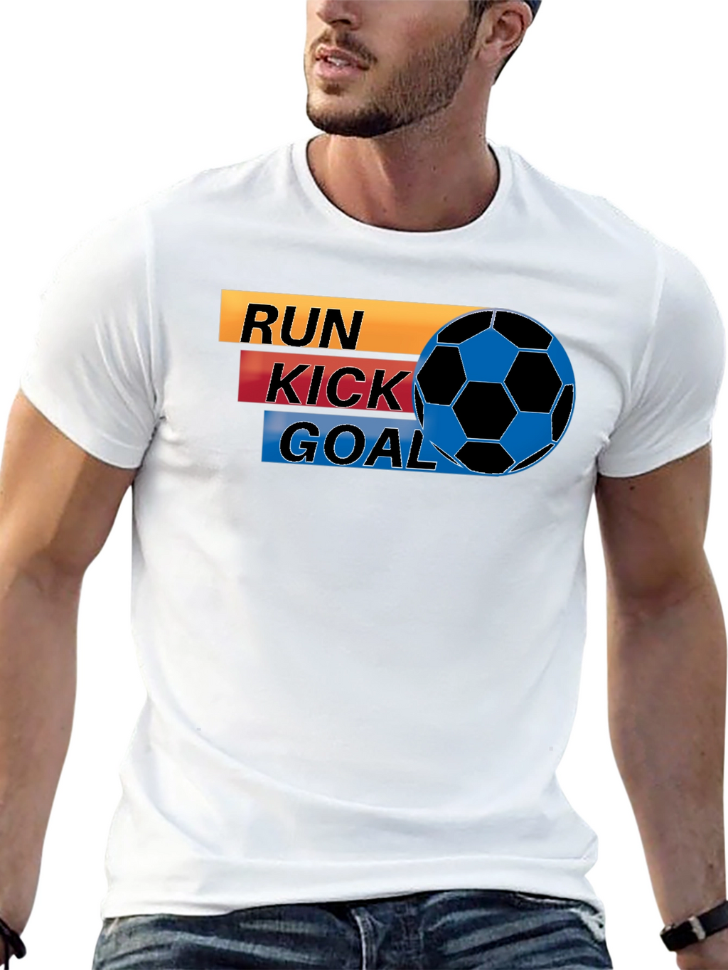 Run Kick Goal Soccer T-Shirt