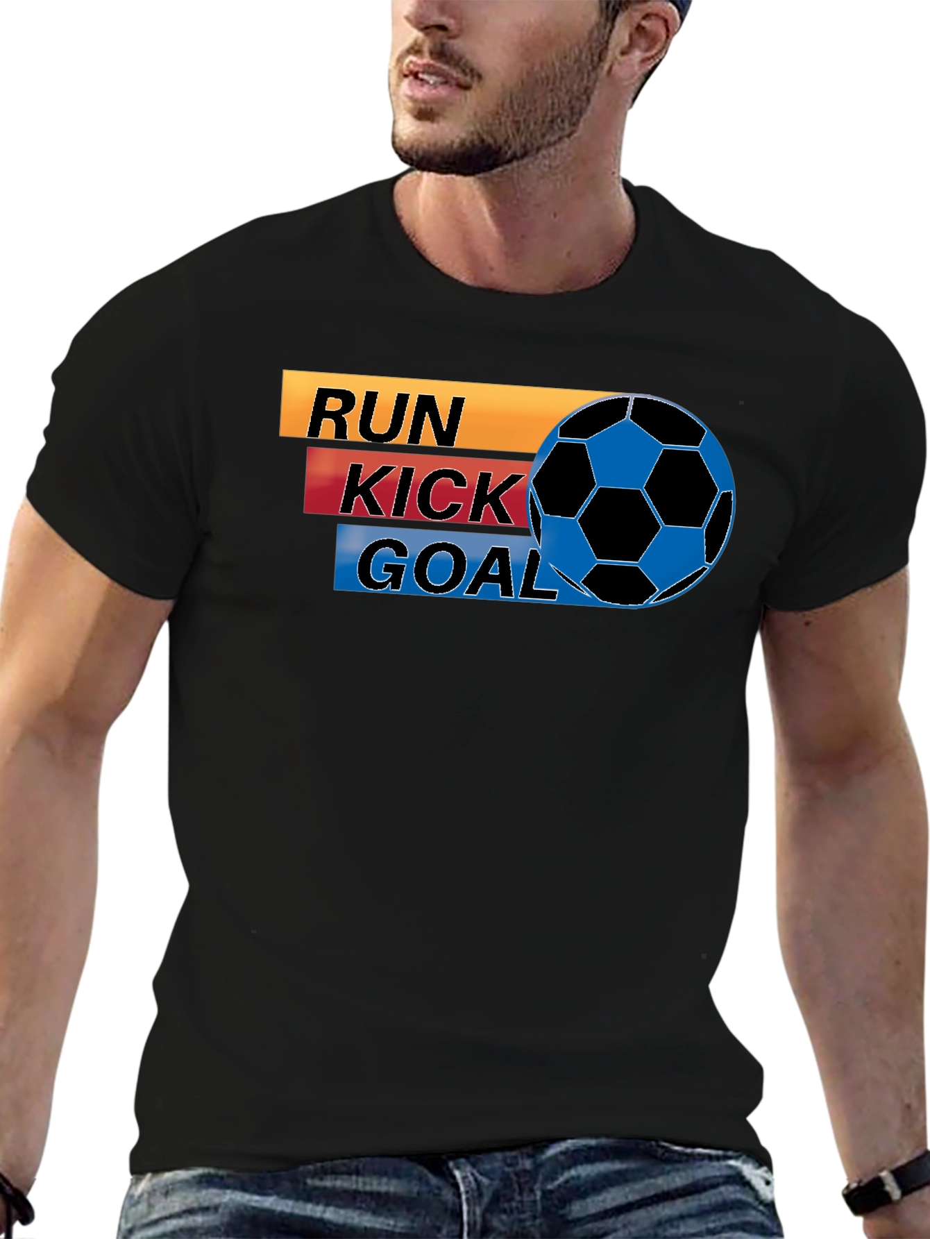Run Kick Goal Soccer T-Shirt