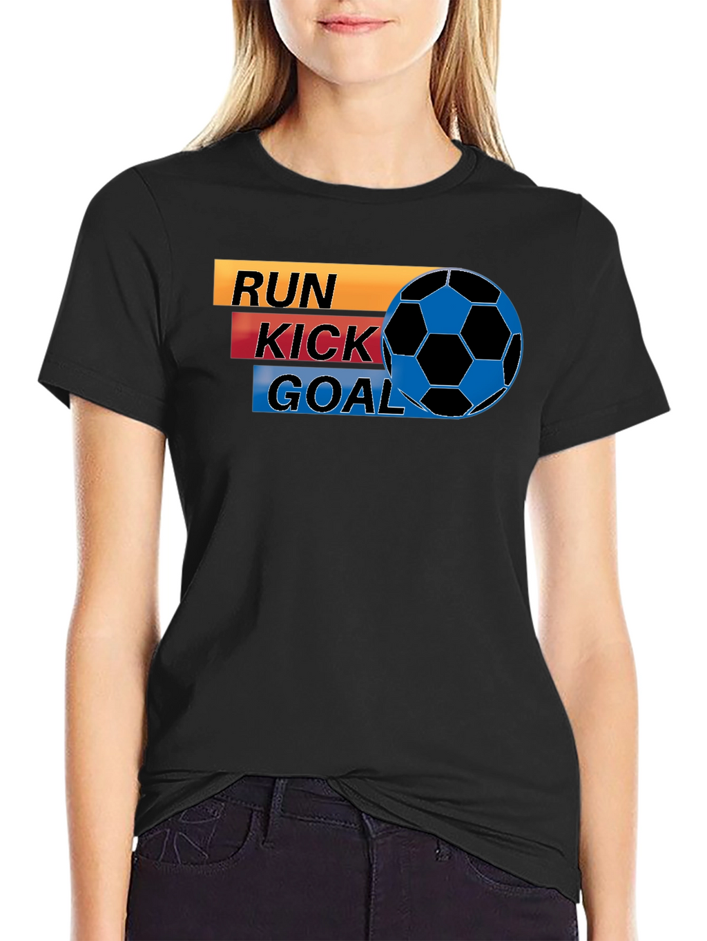 Run Kick Goal Soccer T-Shirt
