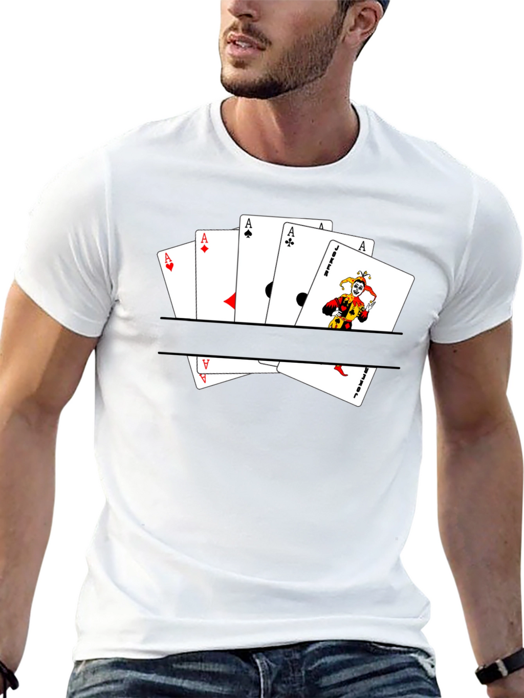 Ace & Joker Card T-Shirt - Mens Graphic Tee