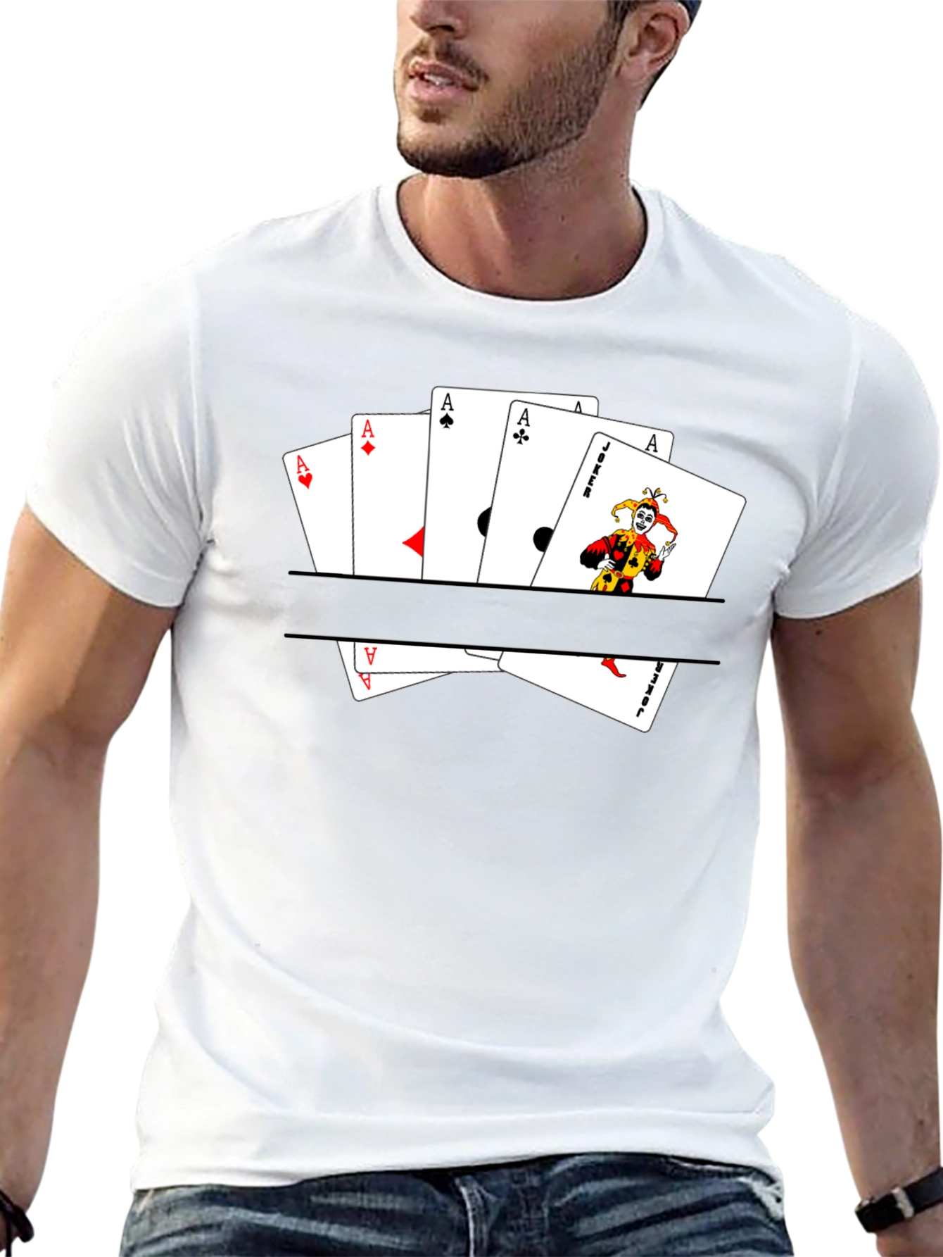 Ace & Joker Card T-Shirt - Mens Graphic Tee