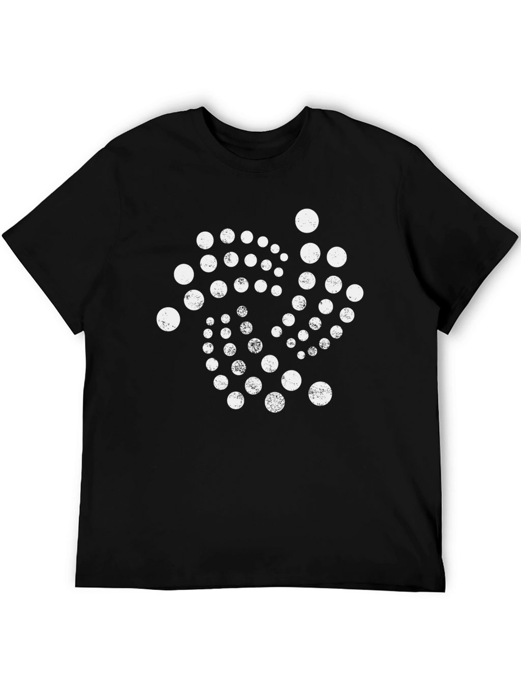 Dotted Pattern Black T-Shirt