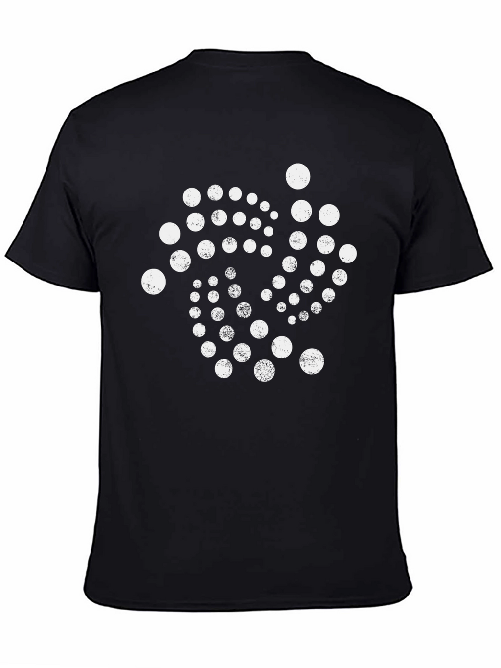 Dotted Pattern Black T-Shirt