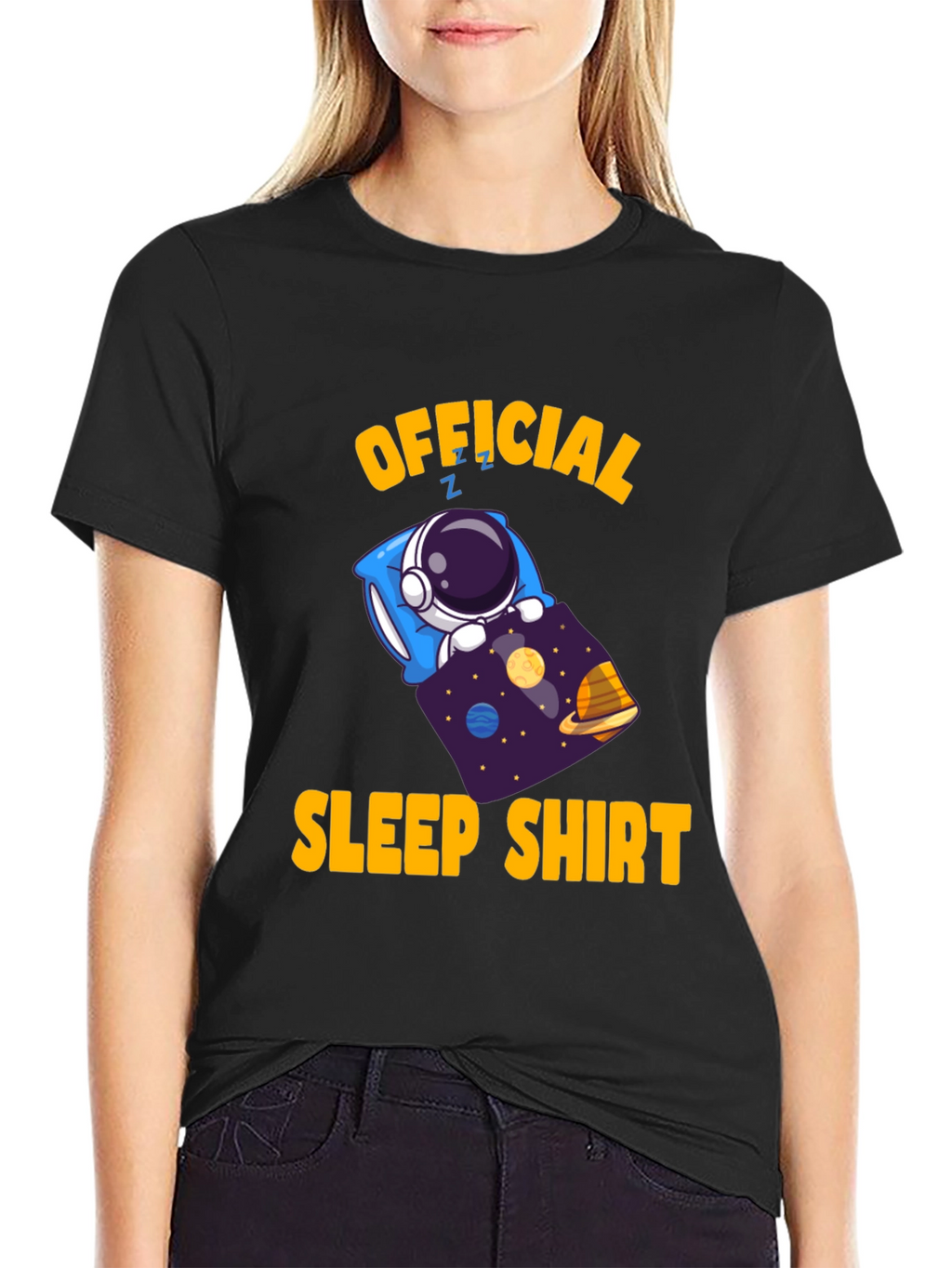 Official Sleep Shirt - Astronaut in Space Funny T-Shirt