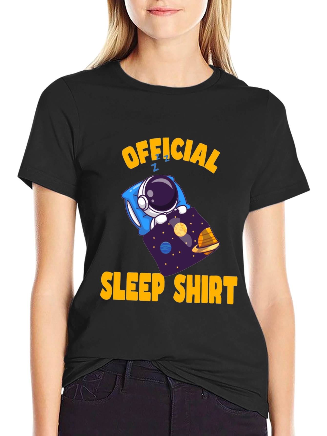 Official Sleep Shirt - Astronaut in Space Funny T-Shirt