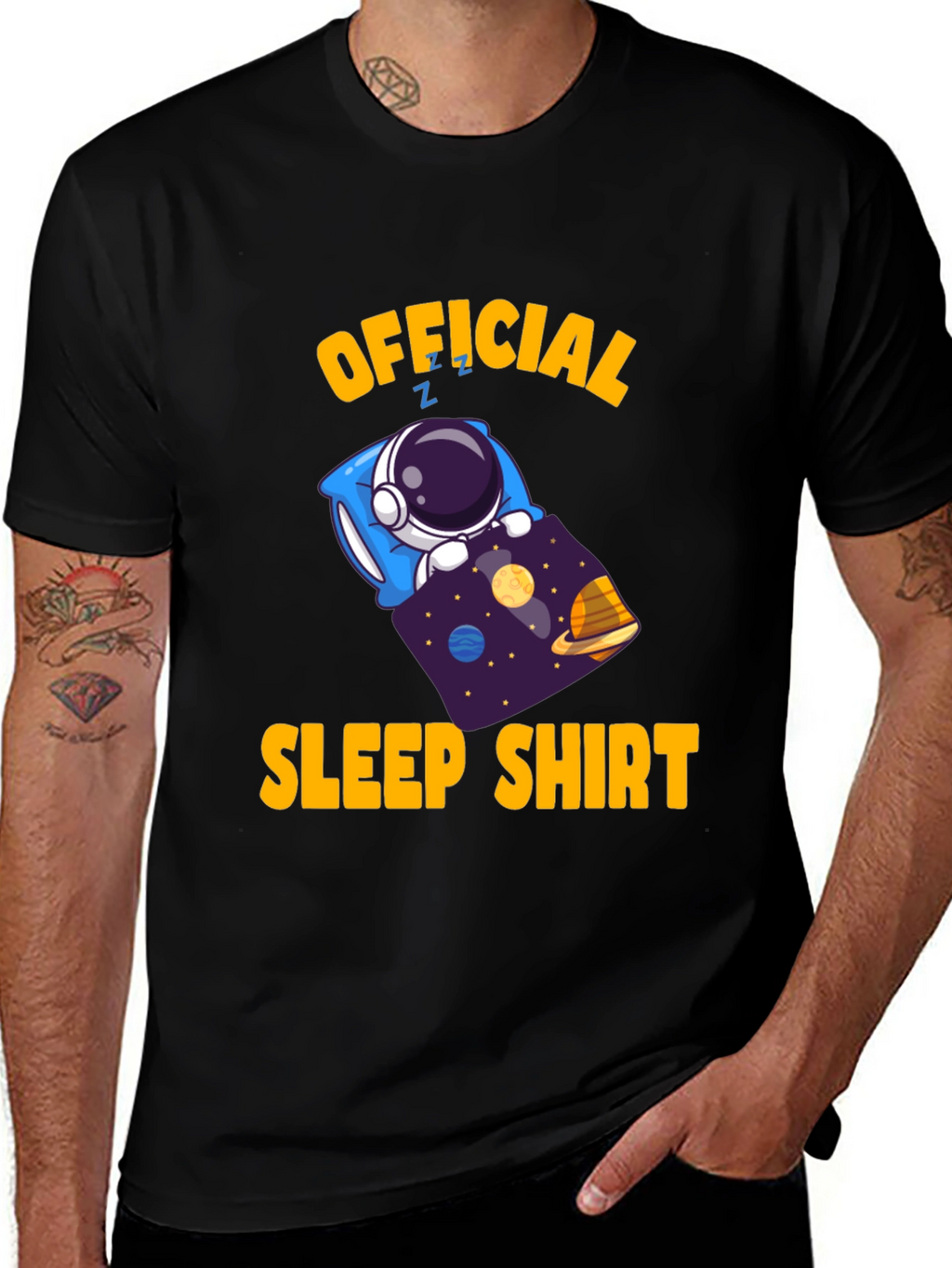 Official Sleep Shirt - Astronaut in Space Funny T-Shirt